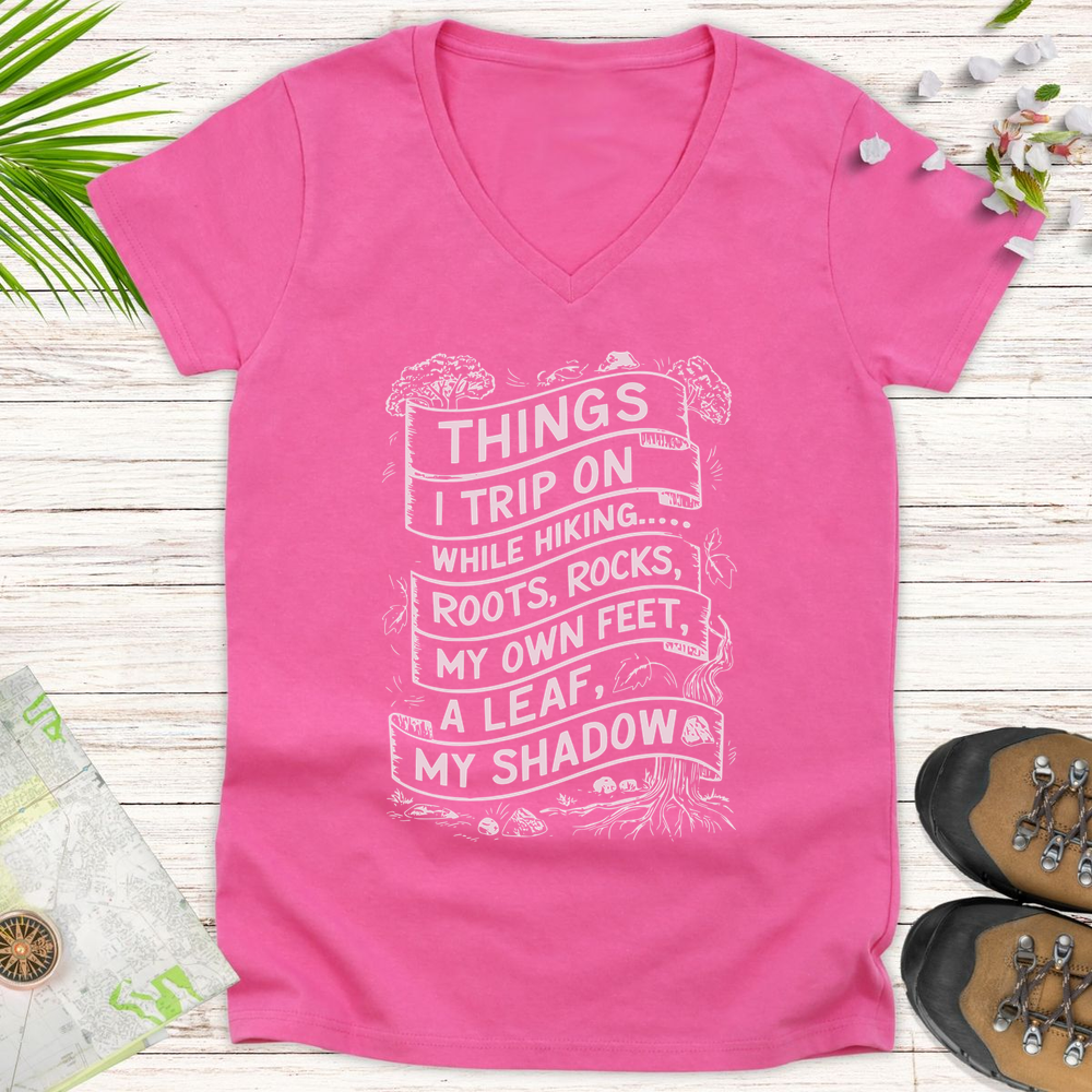 Things I Trip On Women's V-Neck T-Shirt - Azalea