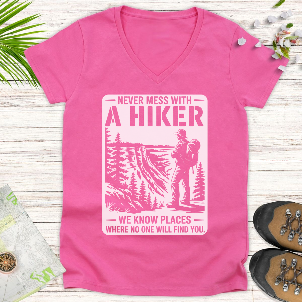 We Know Places Women's V-Neck T-Shirt - Azalea