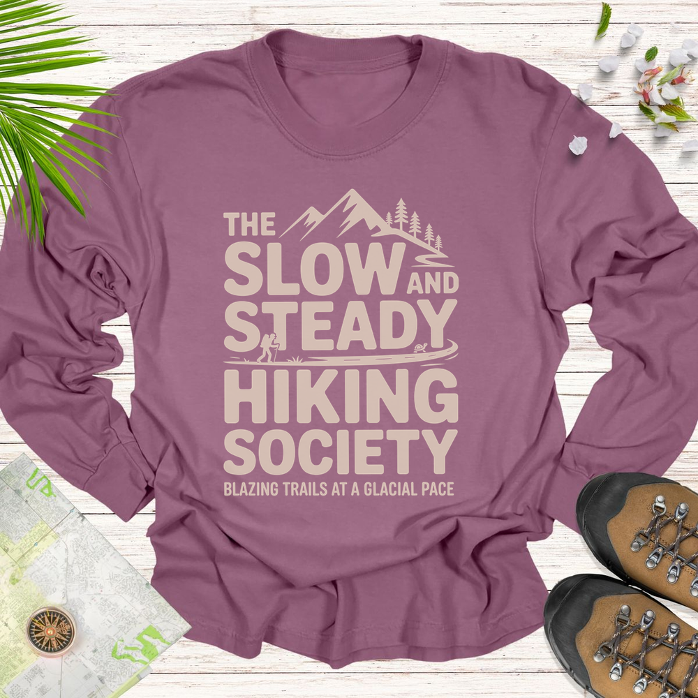 The Slow And Steady Long Sleeve Unisex T-Shirt - Berry