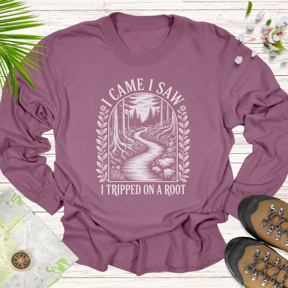 I Came I Saw Vintage Long Sleeve Unisex T-Shirt - Berry