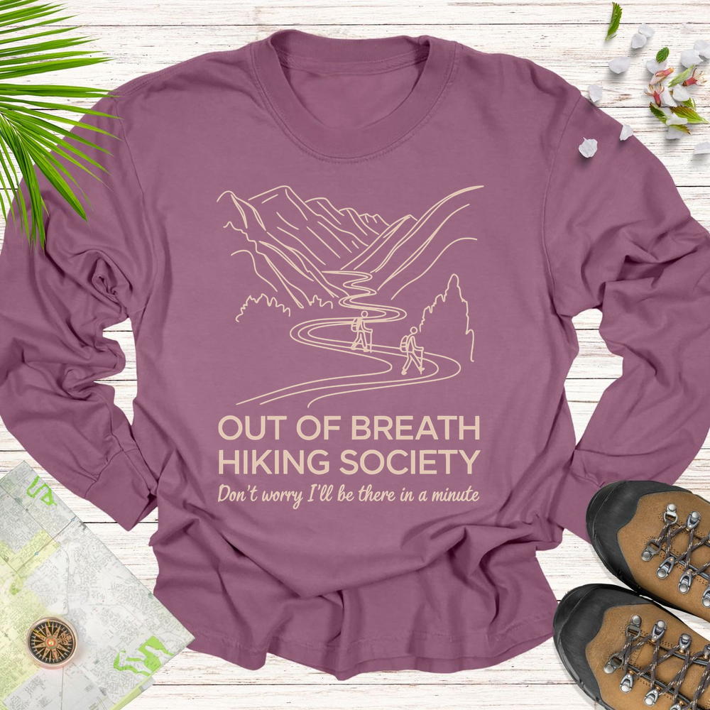 I'll Be There In A Minute Long Sleeve Unisex T-Shirt - Berry