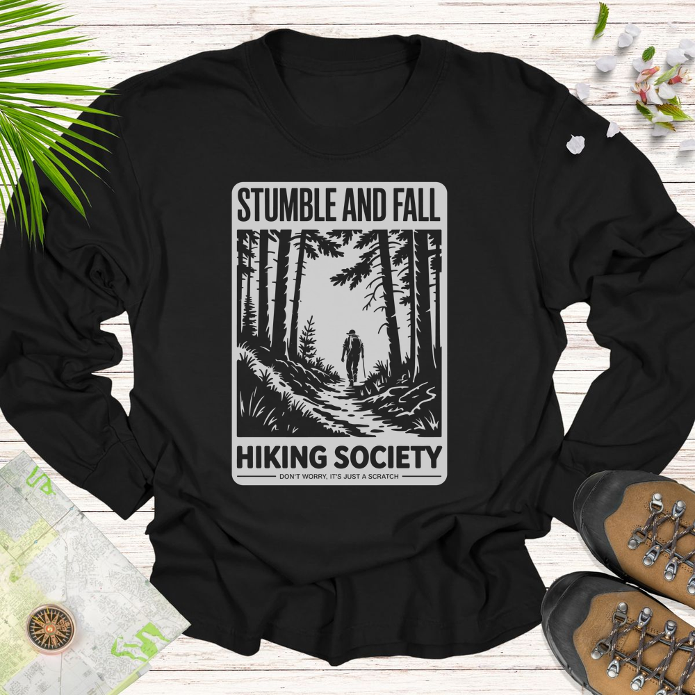 Stumble And Fall Unisex T Shirt Long Sleeve Unisex T-Shirt - Black