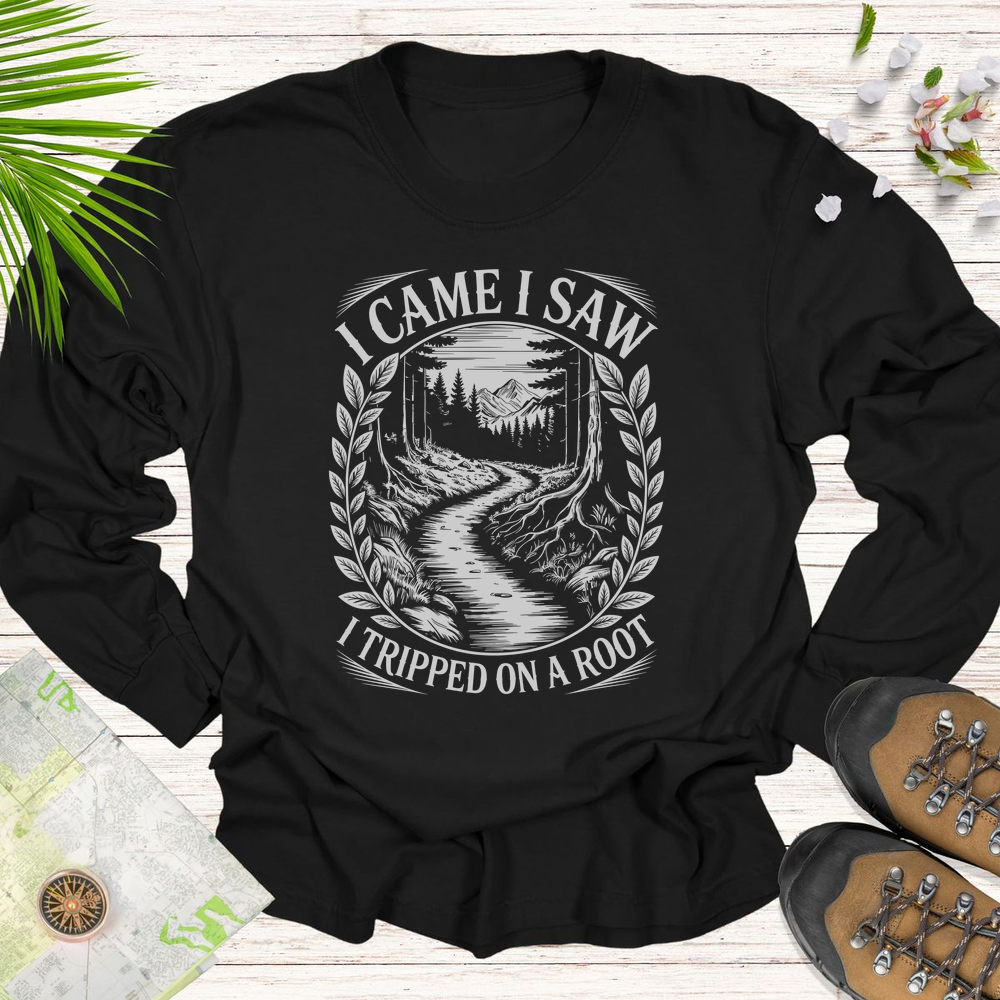 Vintage I Came I Saw Long Sleeve Unisex T-Shirt - Black