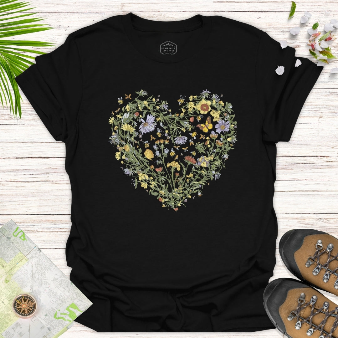 Wildflowers Heart Unisex T-Shirt