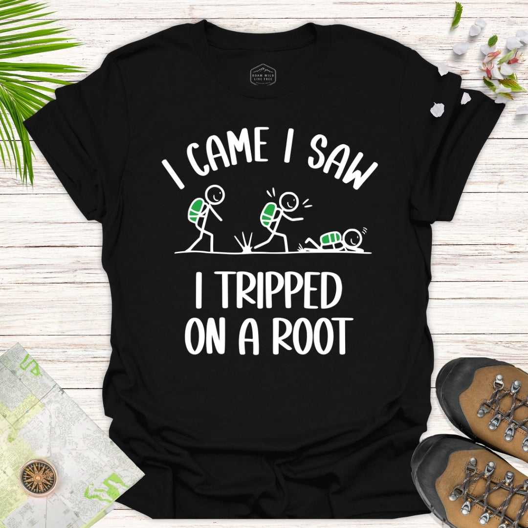 Tripped On A Root Stick Figure Unisex T-Shirt