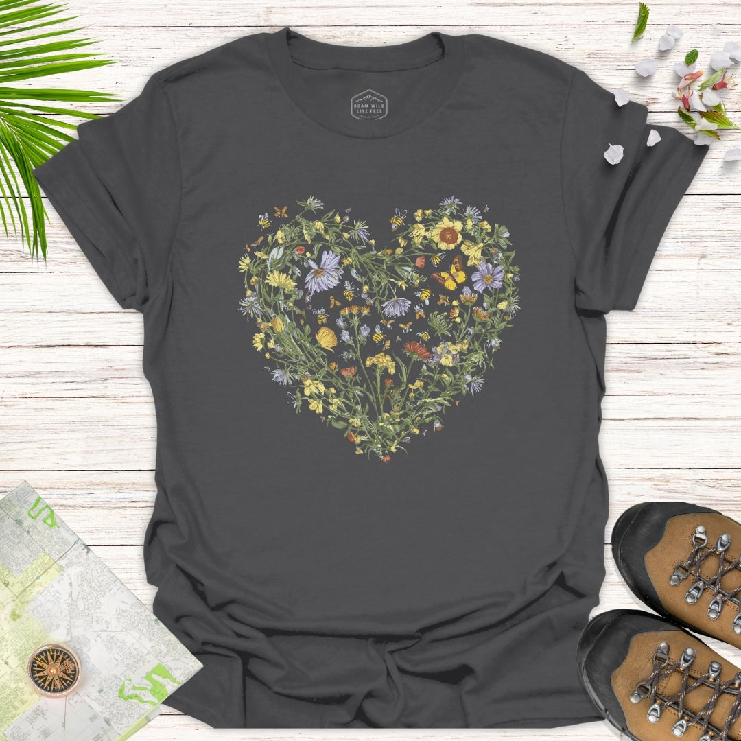Wildflowers Heart Unisex T-Shirt