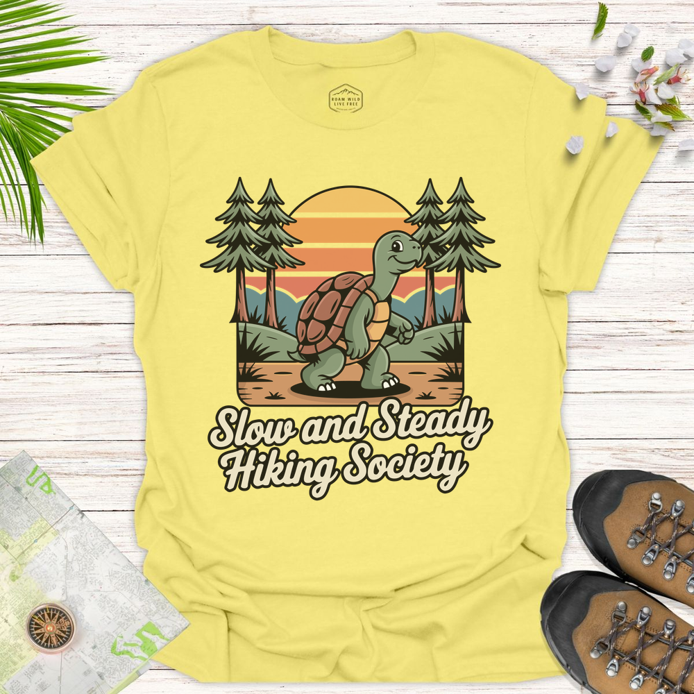 Tortoise Slow And Steady Unisex T-Shirt - Cornsilk