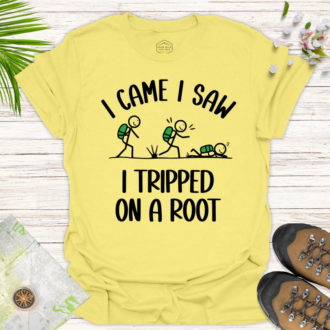 Tripped On A Root Stick Figure Unisex T-Shirt