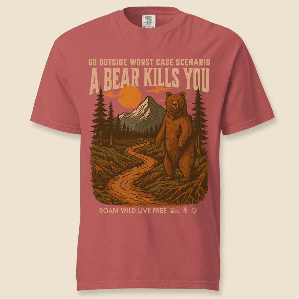 Go Outside Comfort Colors T-Shirt - Crimson