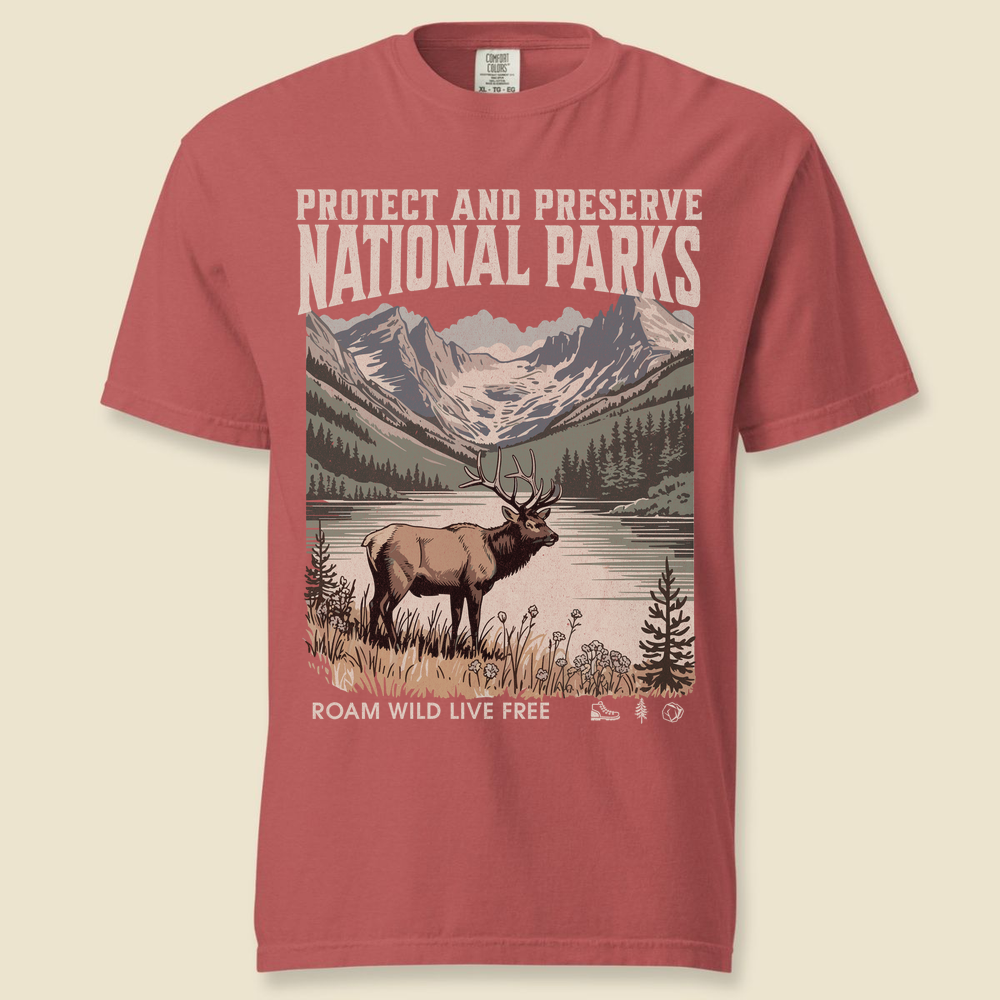 Rocky Mountain T-Shirt - Crimson