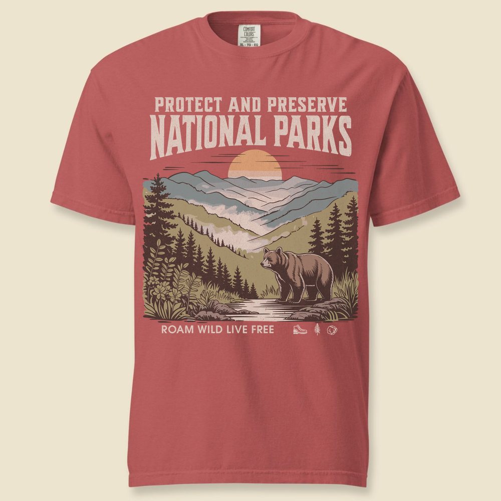Great Smoky Mountains T-Shirt - Crimson