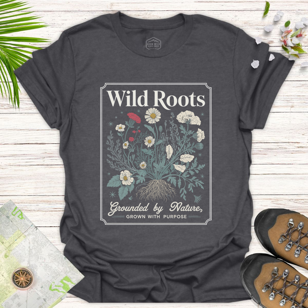 Wild Roots Unisex T-Shirt - Dark Heather Grey