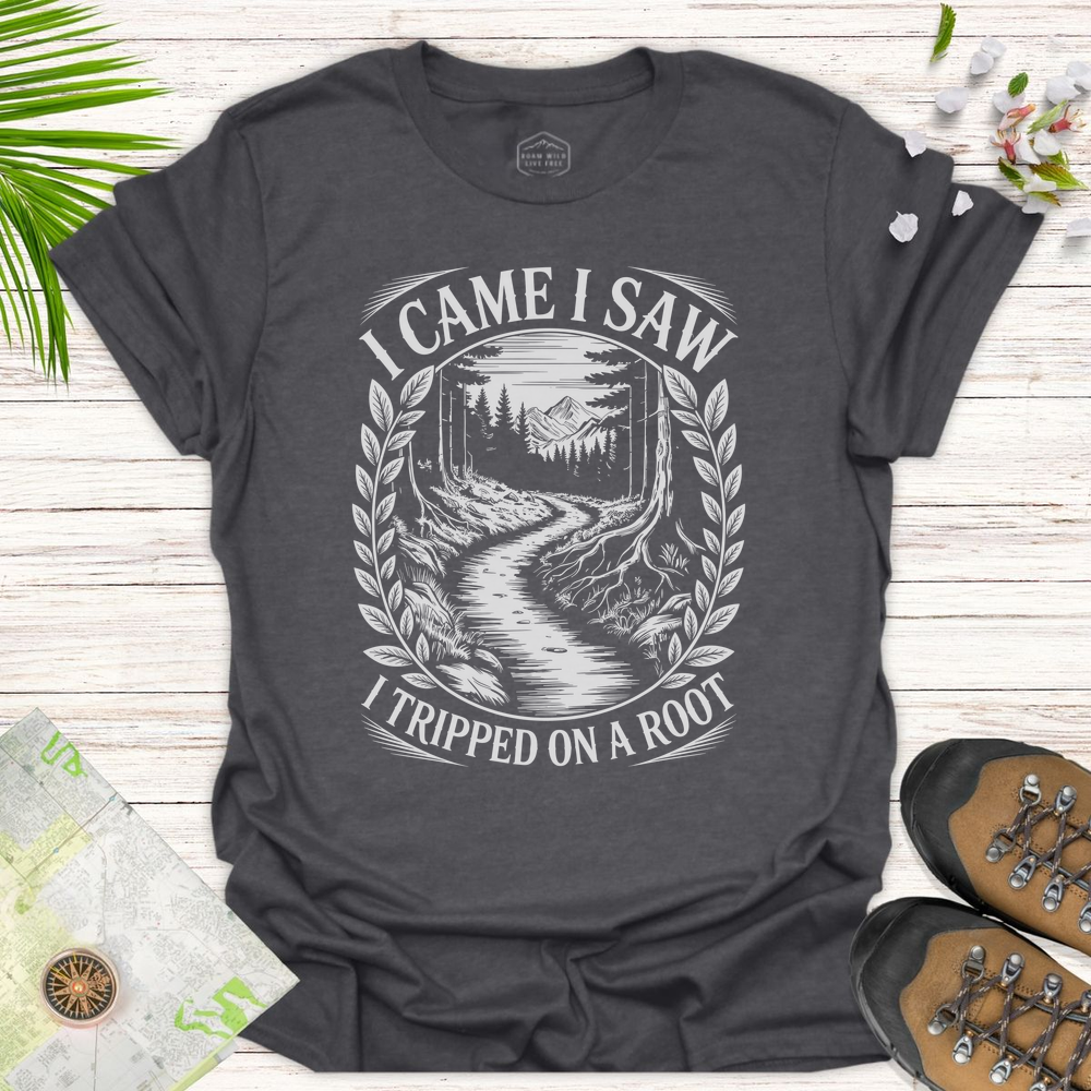 Vintage I Came I Saw Unisex T-Shirt - Dark Heather Grey