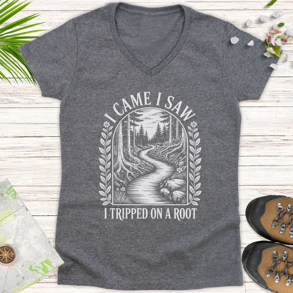 I Came I Saw Vintage Women's V-Neck T-Shirt - Graphite Heather