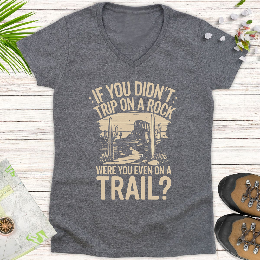 Trip On A Rock Women's V-Neck T-Shirt - Graphite Heather