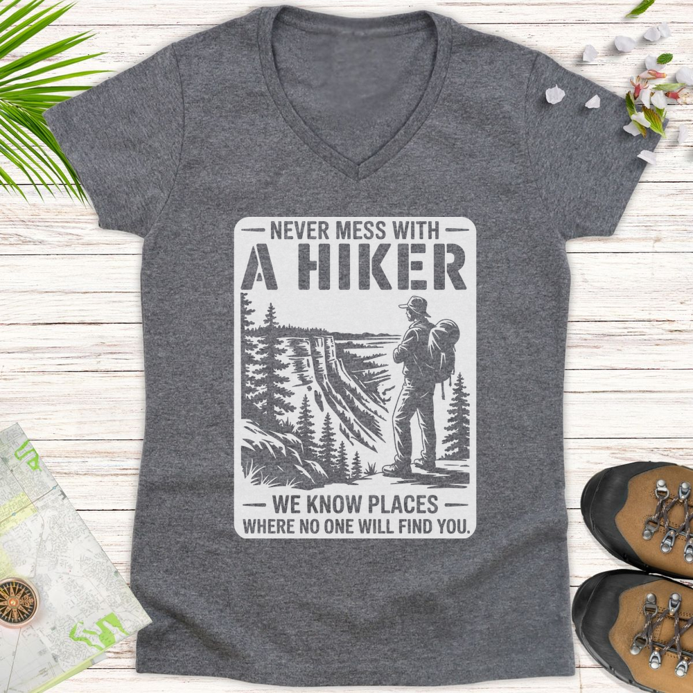 We Know Places Women's V-Neck T-Shirt - Graphite Heather