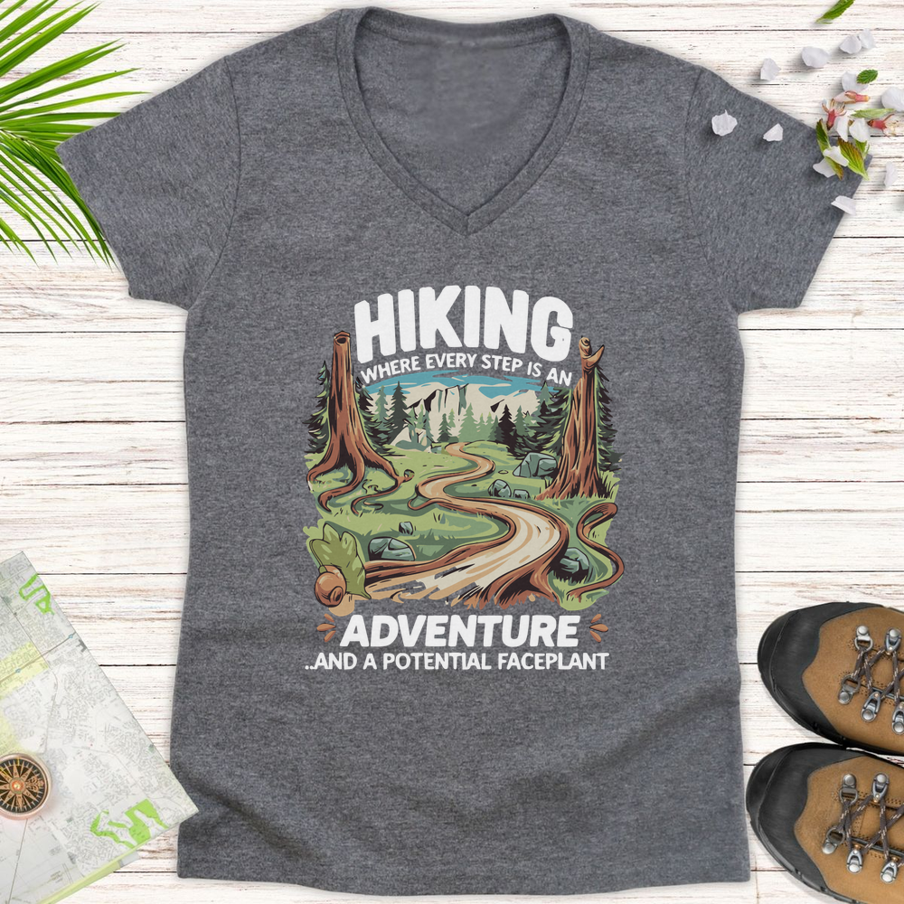 Potential Faceplant Women's V-Neck T-Shirt - Graphite Heather