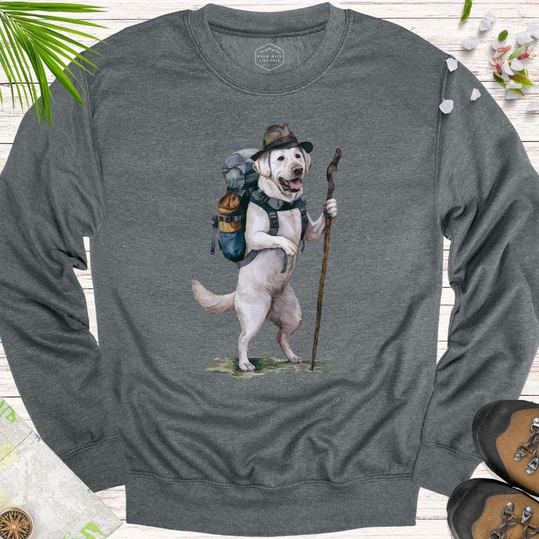 Animal Adventurers White Labrador Unisex Crewneck Sweatshirt