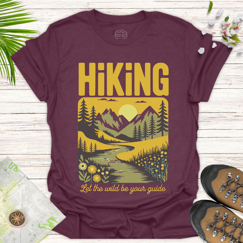 Let The Wild Be Your Guide Unisex T-Shirt - Heather Maroon