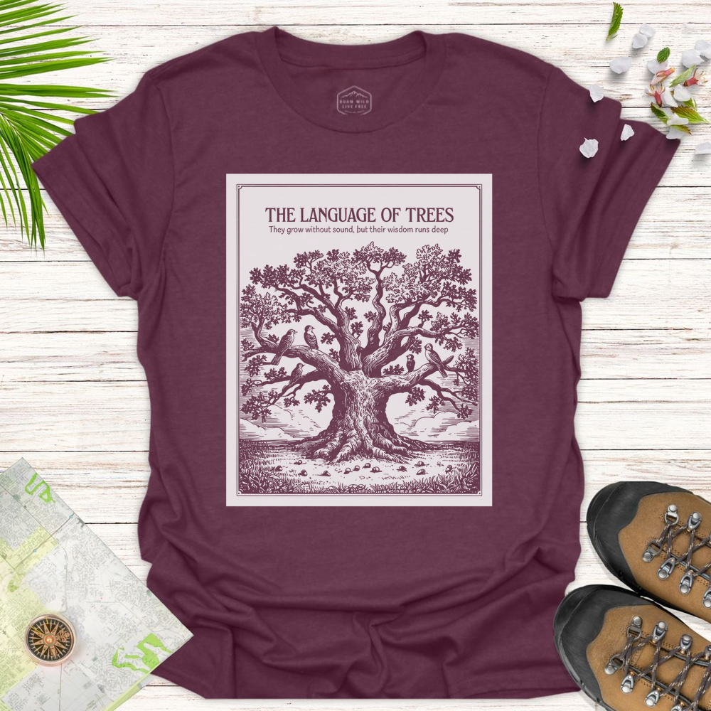 The Language Of Trees Unisex T-Shirt - Heather Maroon