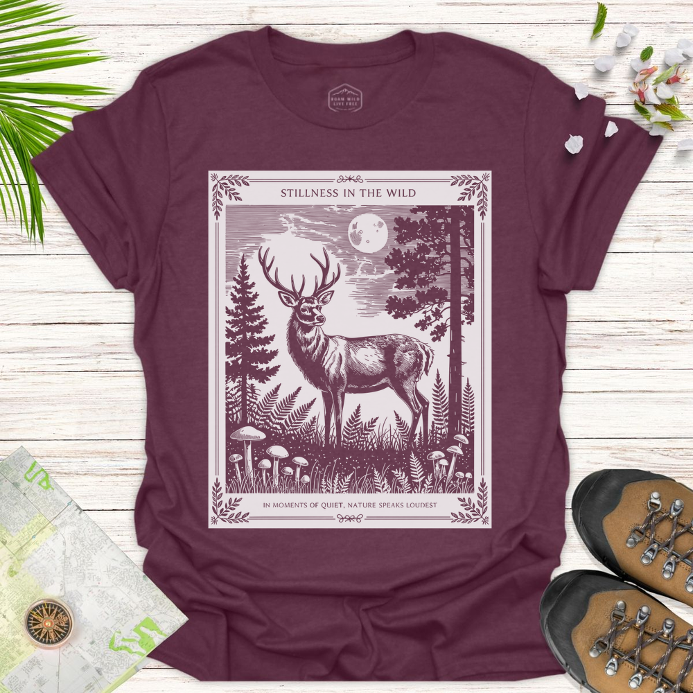 Stillness In The Wild Unisex T-Shirt - Heather Maroon