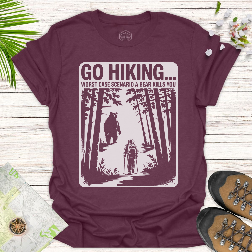 Bear Kills You Unisex T-Shirt - Heather Maroon