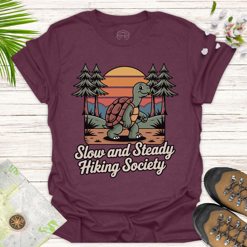 Tortoise Slow And Steady Unisex T-Shirt - Heather Maroon
