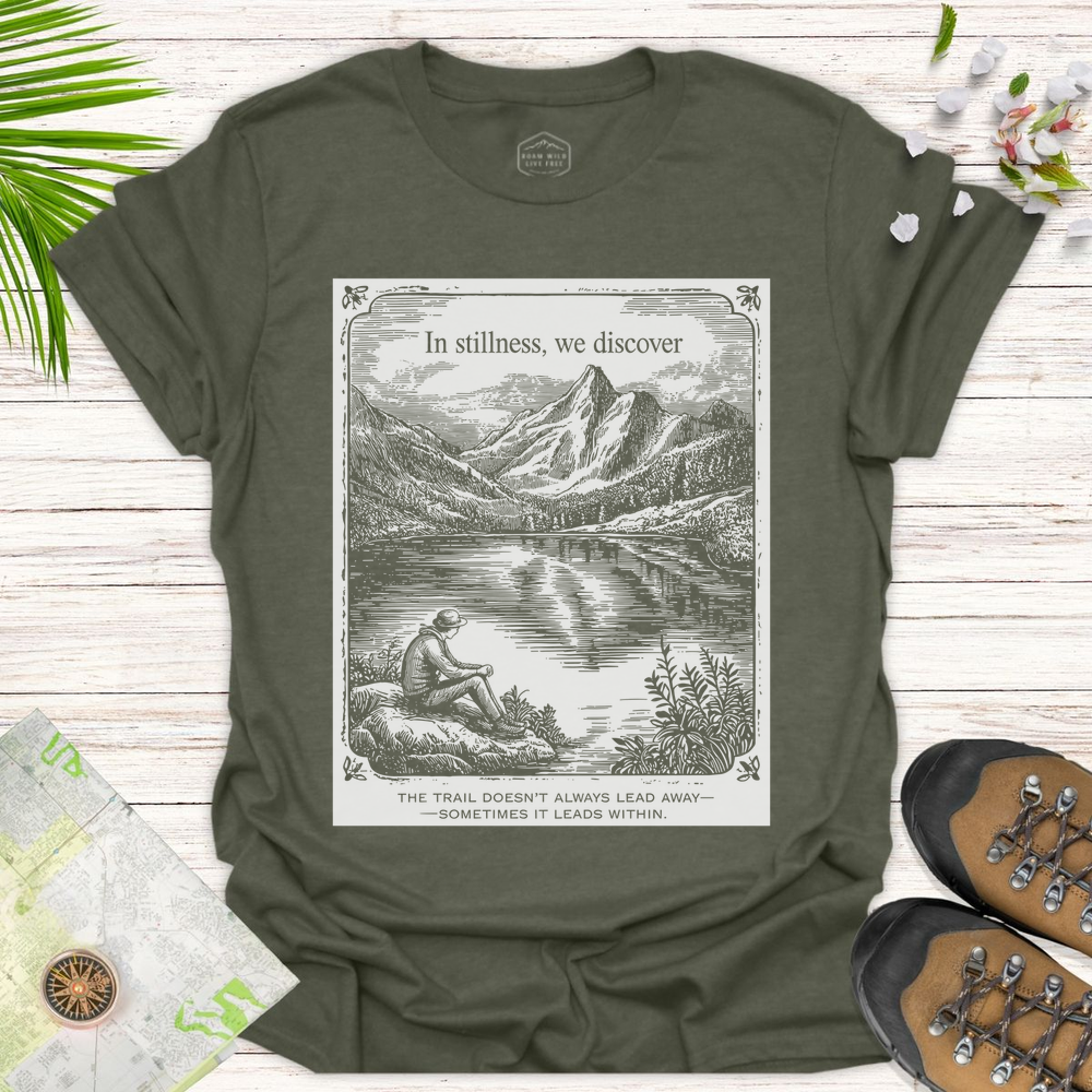 Sometimes It Leads Within Unisex T-Shirt - Heather Military Green