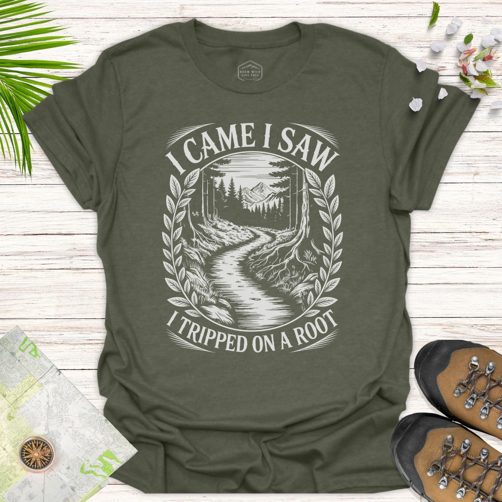 Vintage I Came I Saw Unisex T-Shirt - Heather Military Green