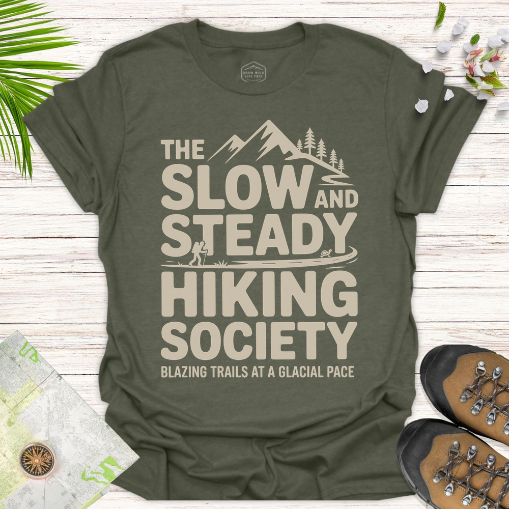 The Slow And Steady Unisex T-Shirt - Heather Military Green