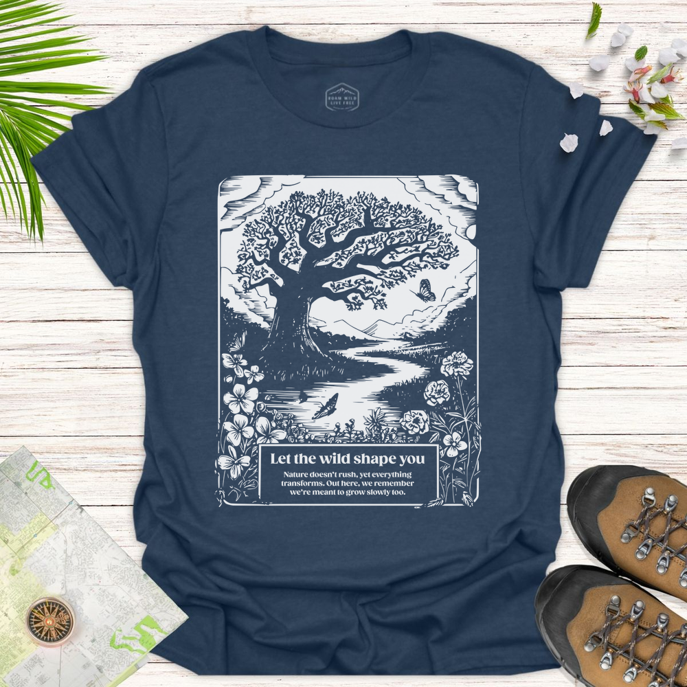 Let The Wild Shape You Unisex T-Shirt - Heather Navy