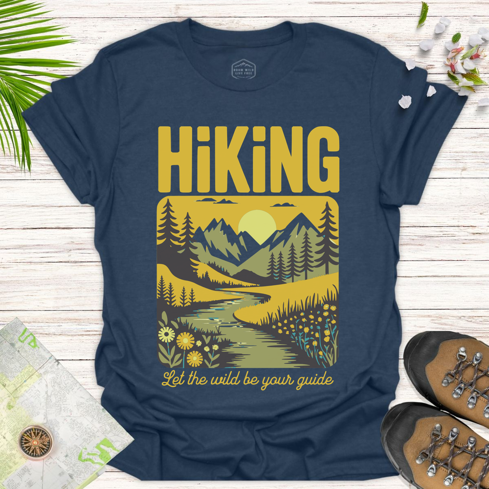 Let The Wild Be Your Guide Unisex T-Shirt - Heather Navy
