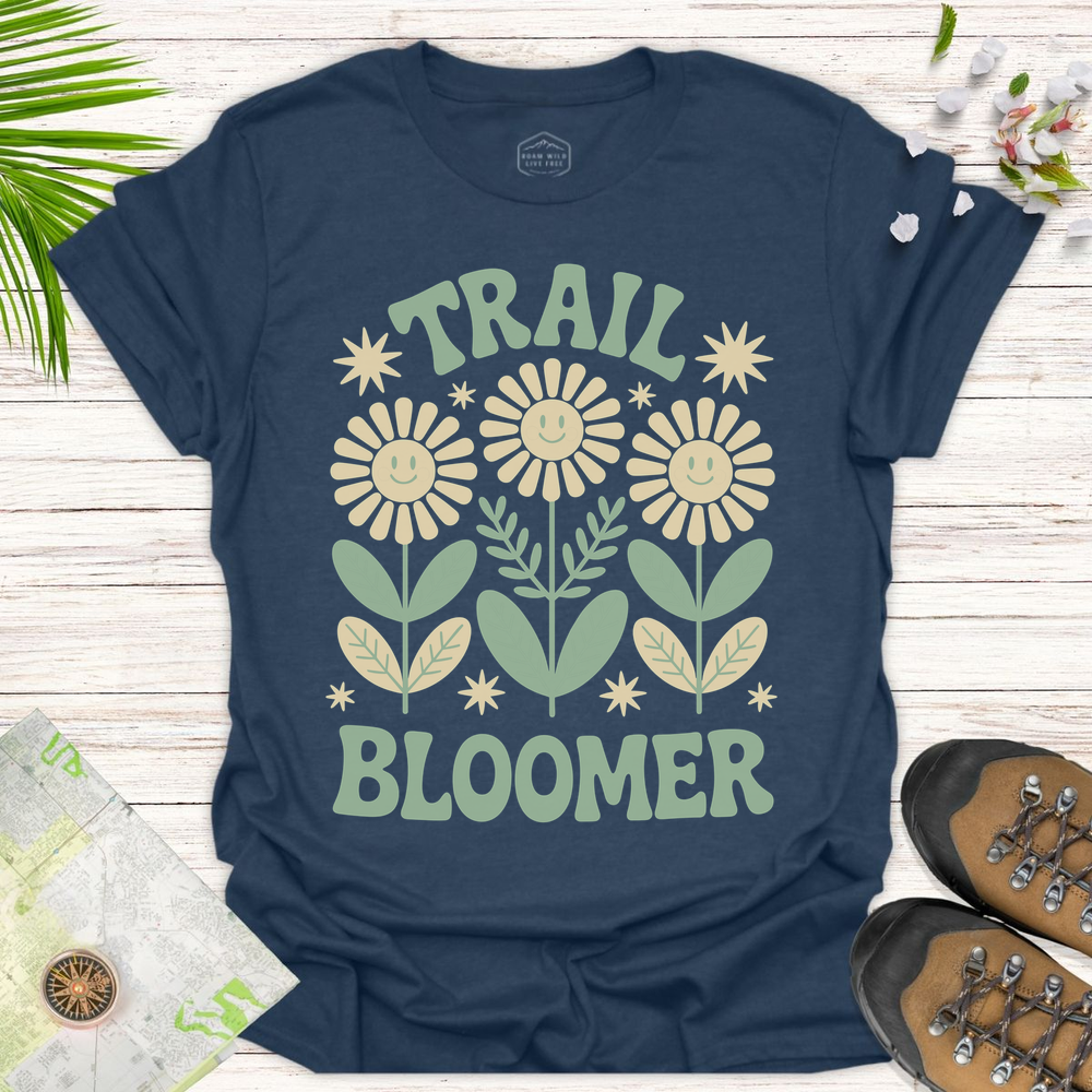 Trail Bloomer Unisex T-Shirt - Heather Navy