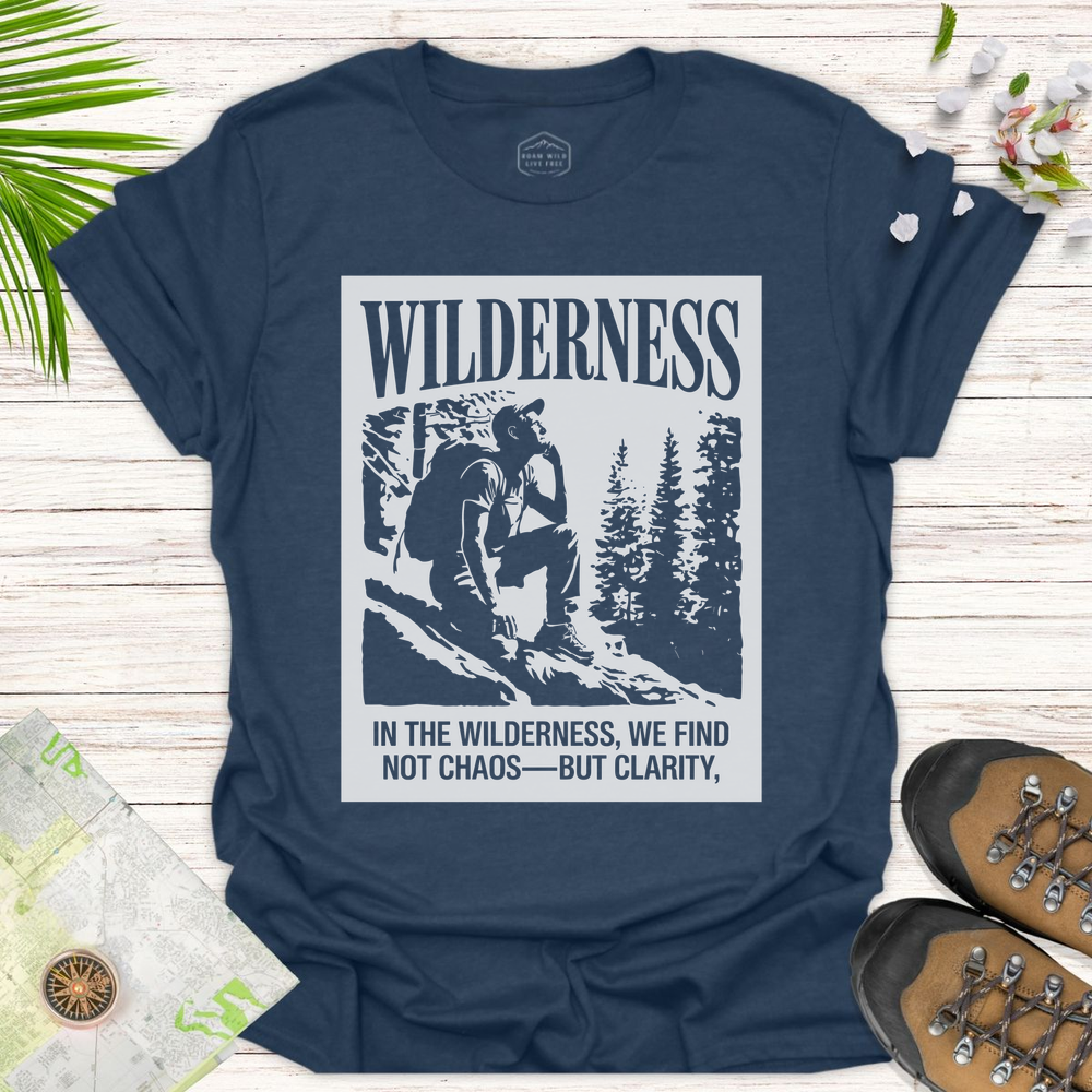 Wilderness Unisex T-Shirt - Heather Navy