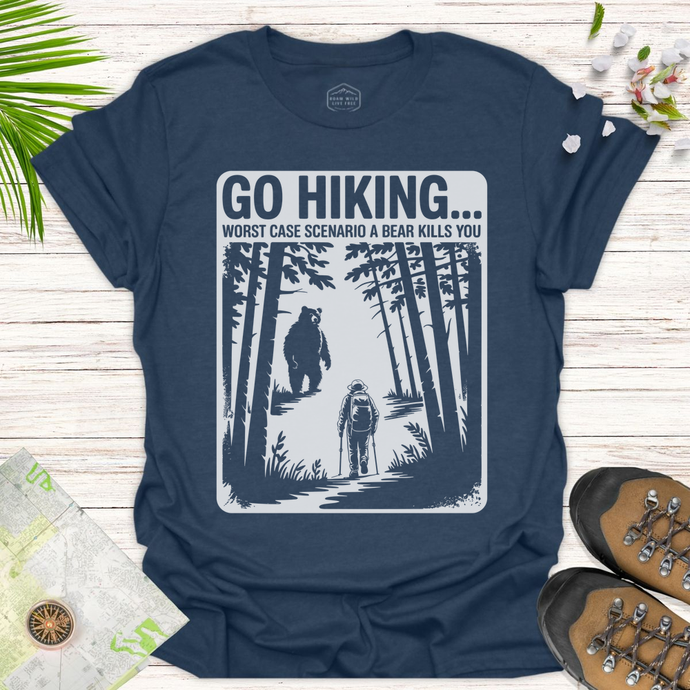 Bear Kills You Unisex T-Shirt - Heather Navy