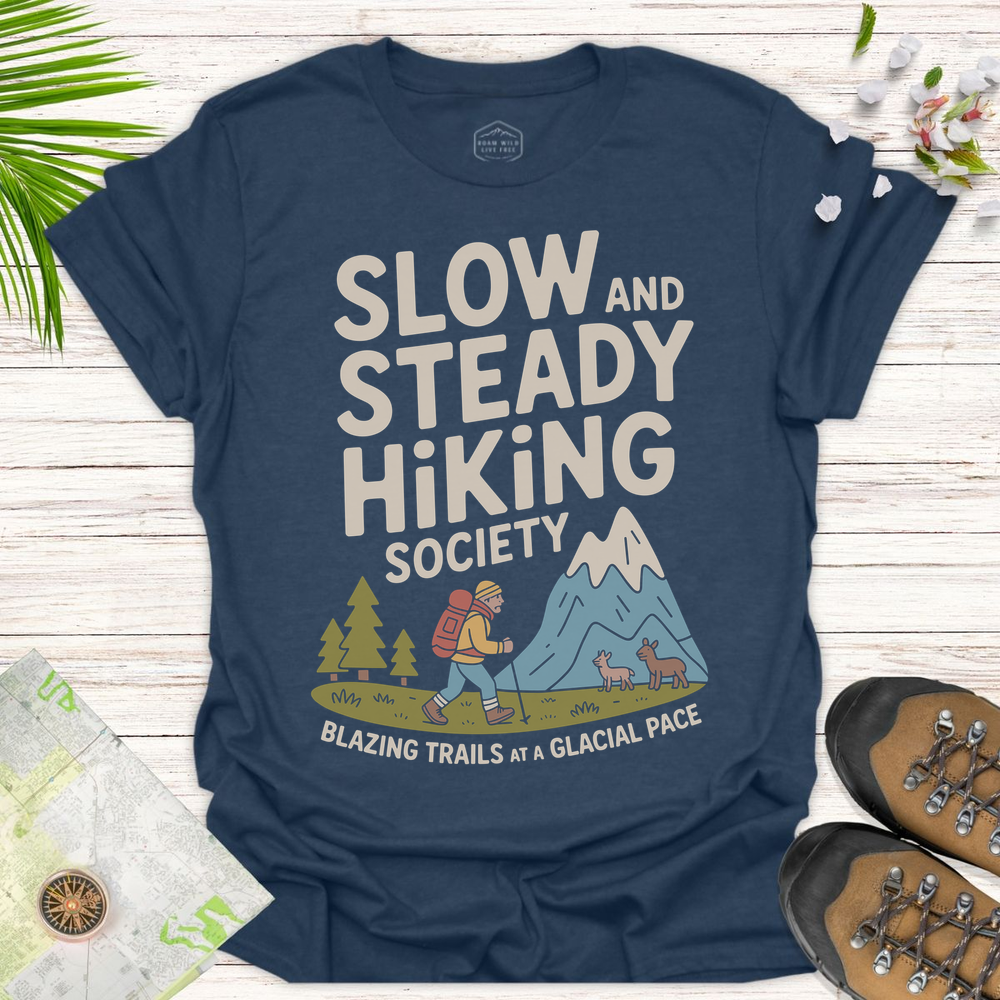 Slow And Steady Unisex T-Shirt - Heather Navy