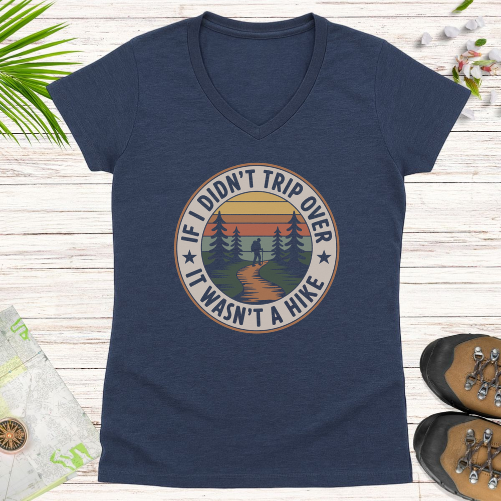 If I Didn't Trip Women's V-Neck T-Shirt - Heather Navy