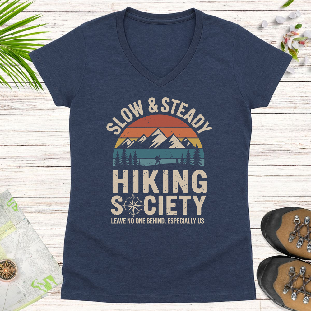 Leave No One Behind Women's V-Neck T-Shirt - Heather Navy