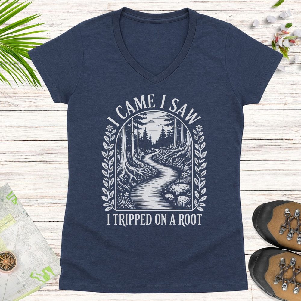 I Came I Saw Vintage Women's V-Neck T-Shirt - Heather Navy