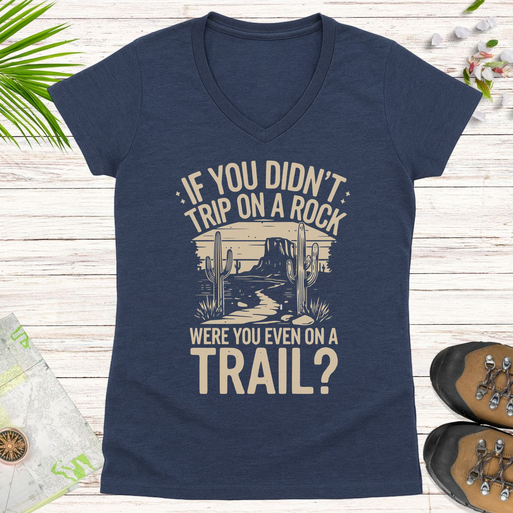 Trip On A Rock Women's V-Neck T-Shirt - Heather Navy