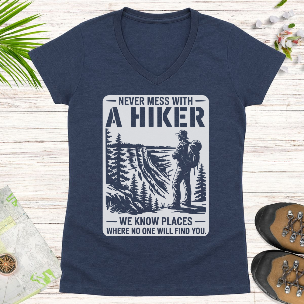 We Know Places Women's V-Neck T-Shirt - Heather Navy