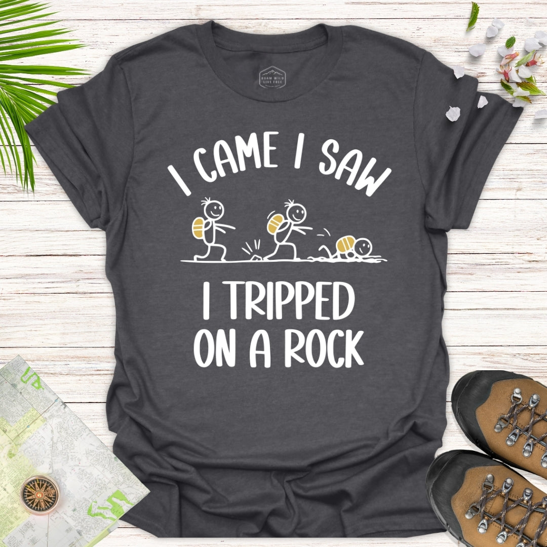 Tripped On A Rock Stick Figure Unisex T-Shirt
