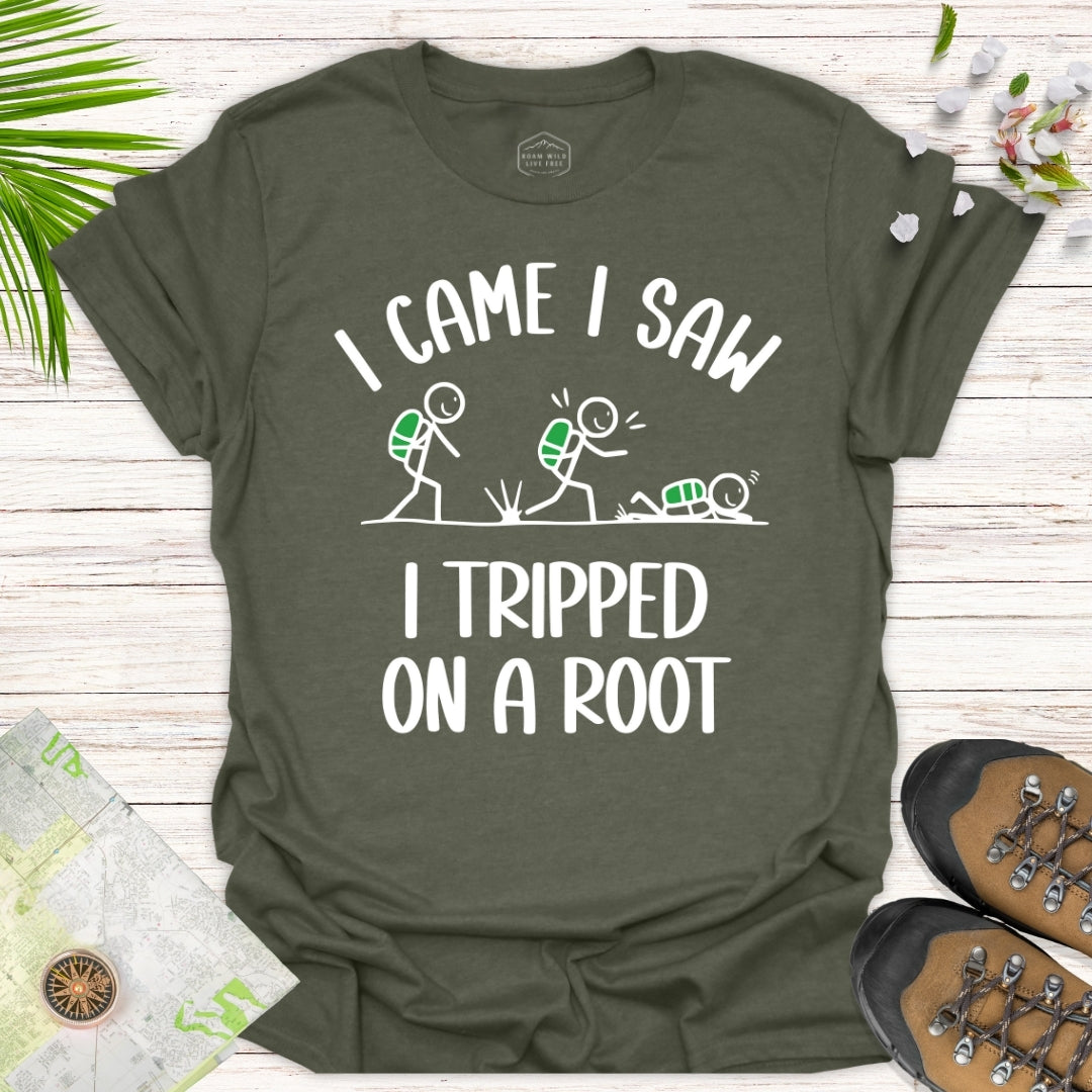 Tripped On A Root Stick Figure Unisex T-Shirt