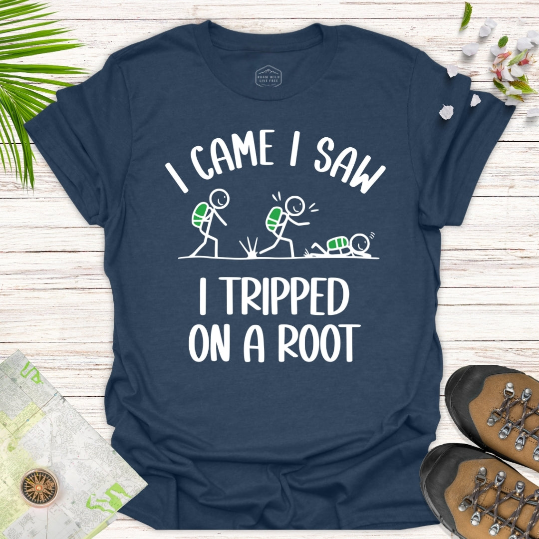 Tripped On A Root Stick Figure Unisex T-Shirt