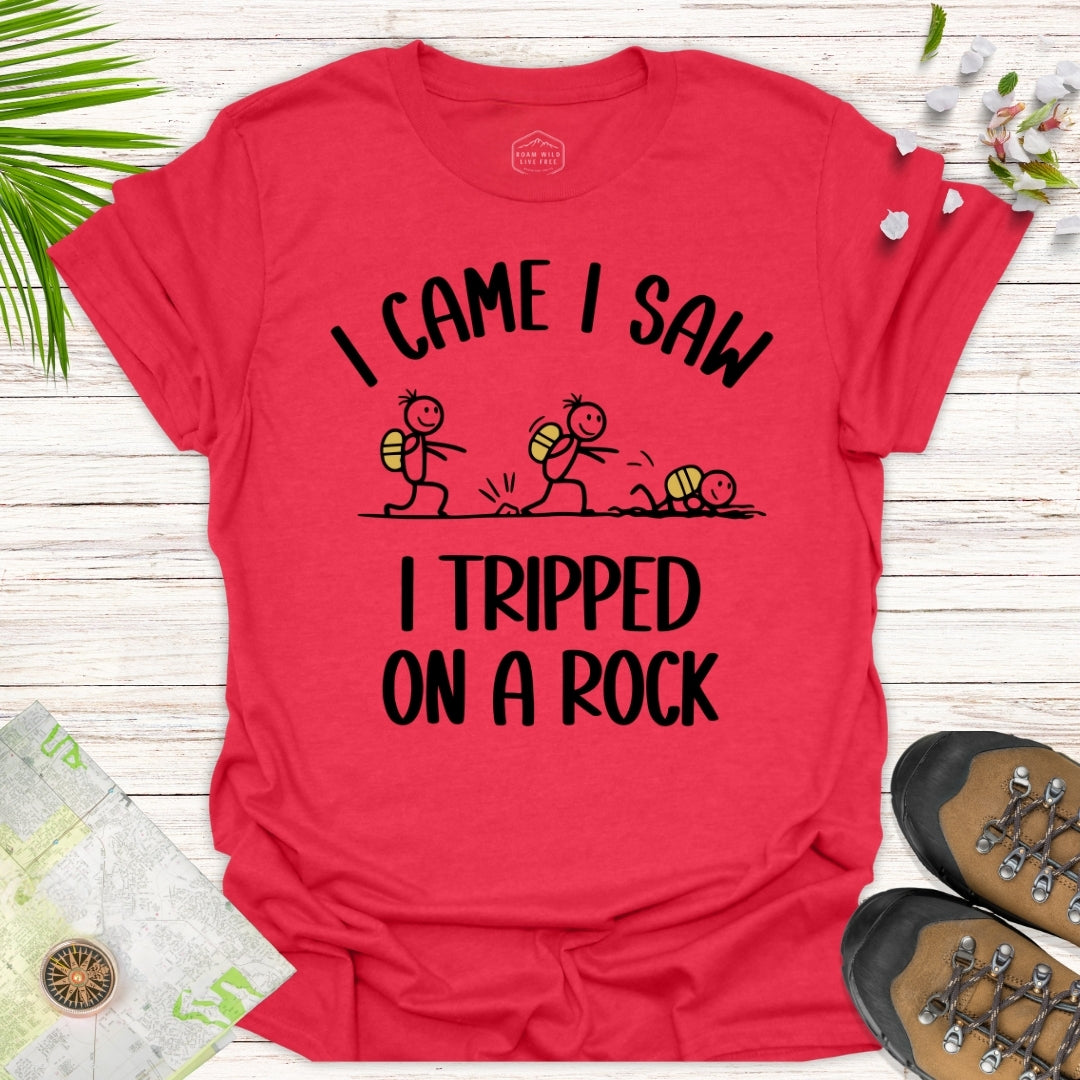 Tripped On A Rock Stick Figure Unisex T-Shirt