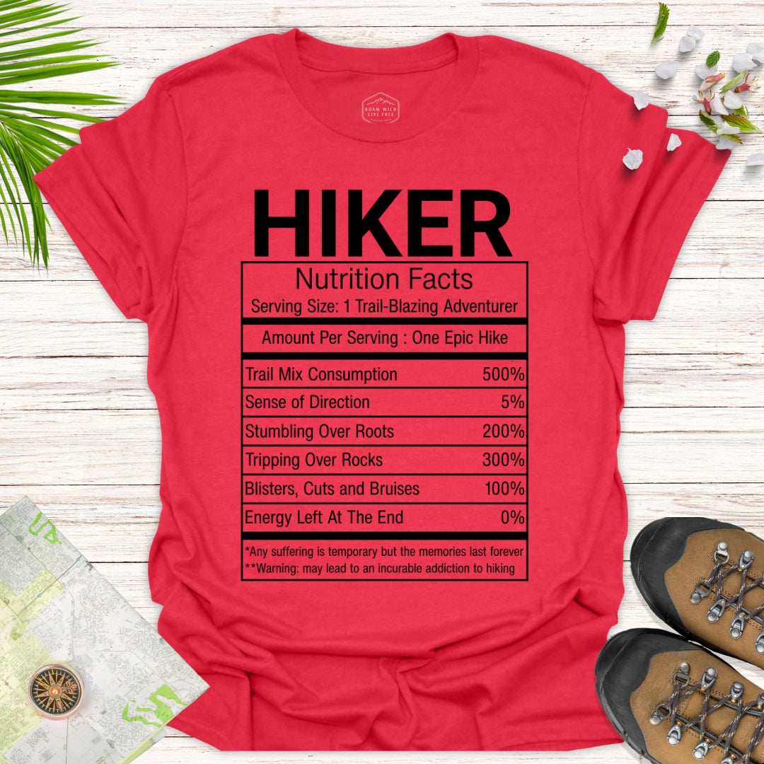 Hiker Nutrition Facts Unisex T-Shirt