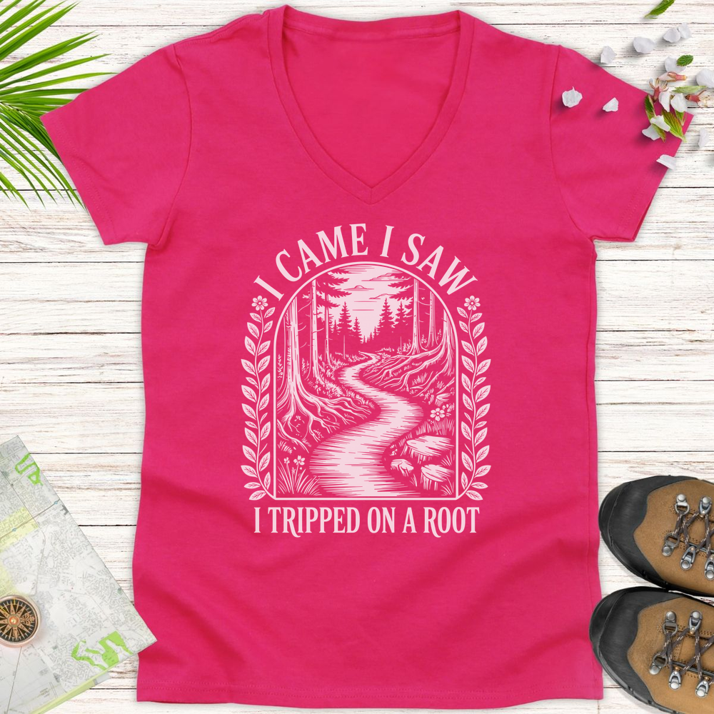 I Came I Saw Vintage Women's V-Neck T-Shirt - Heliconia