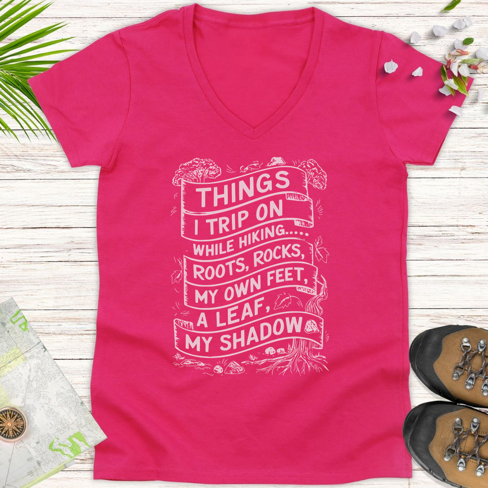 Things I Trip On Women's V-Neck T-Shirt - Heliconia