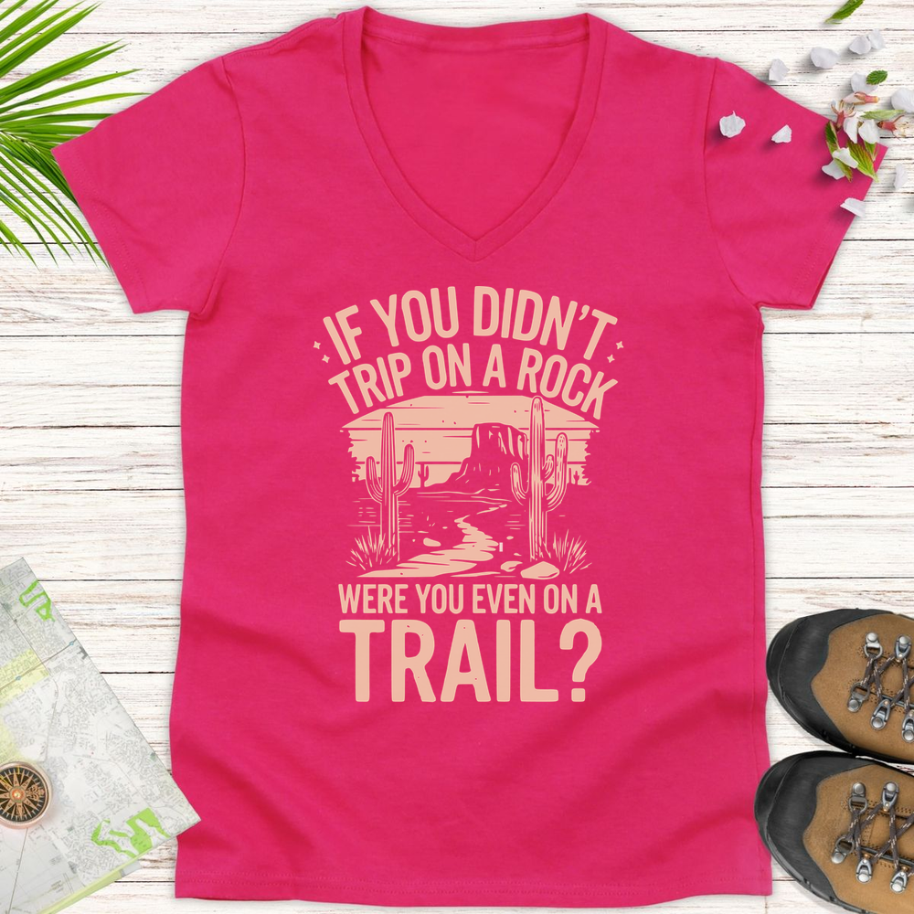 Trip On A Rock Women's V-Neck T-Shirt - Heliconia
