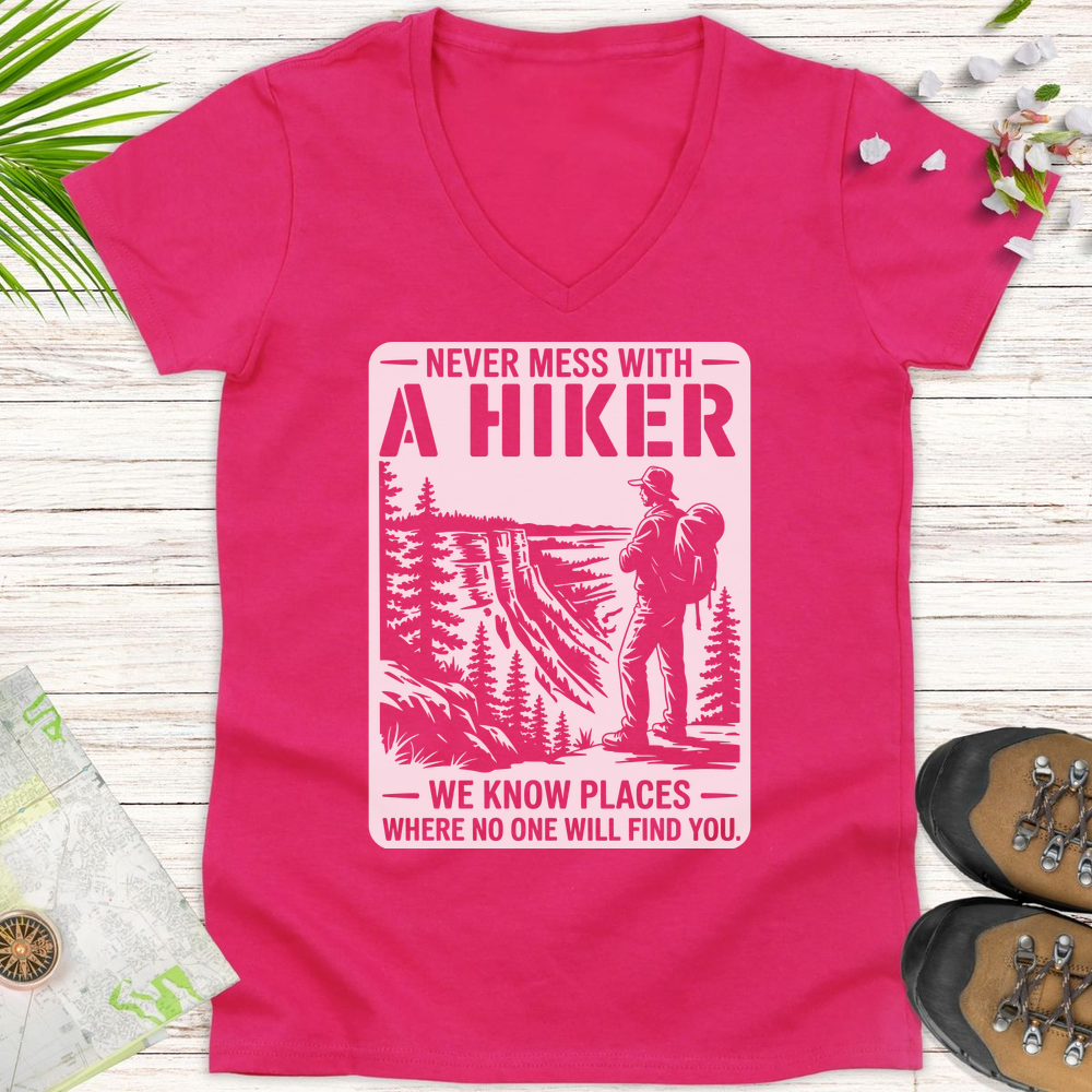 We Know Places Women's V-Neck T-Shirt - Heliconia